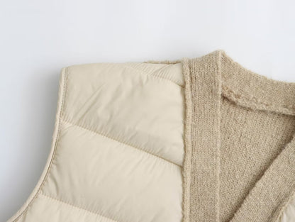 Quilted Patchwork Sleeveless Vest