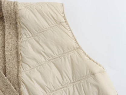 Quilted Patchwork Sleeveless Vest