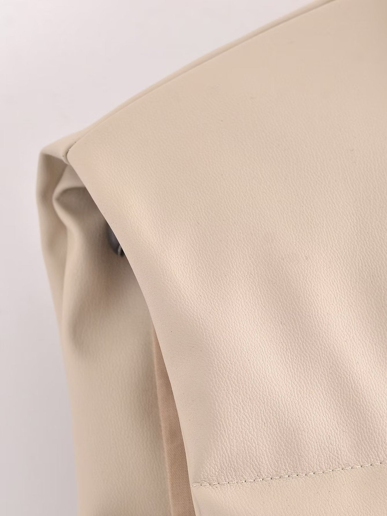 Faux Leather Sleeveless Padded Jacket Vest