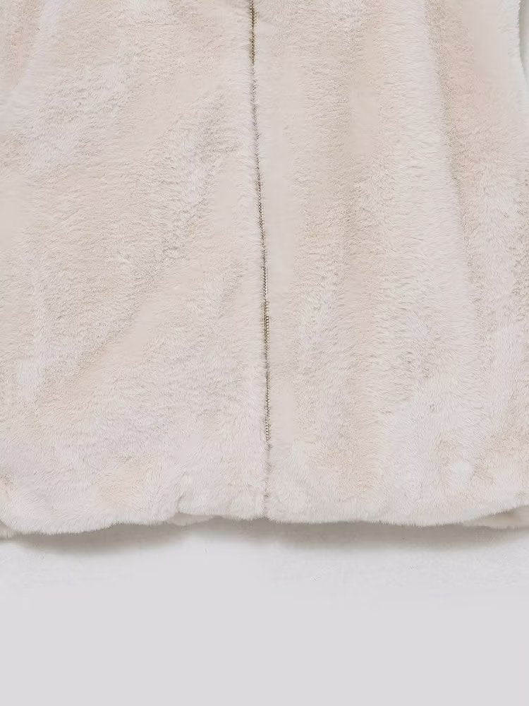 Artificial Fur Sleeveless Coat