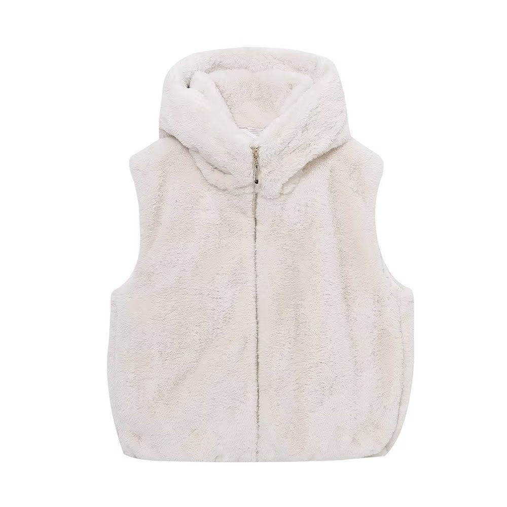 Artificial Fur Sleeveless Coat