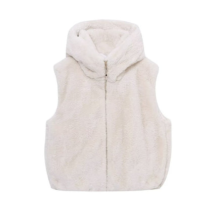 Artificial Fur Sleeveless Coat