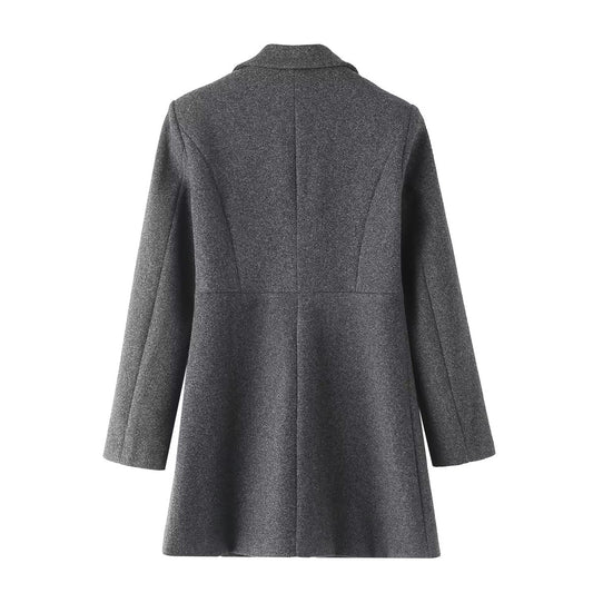 Woolen Double Breasted Coat