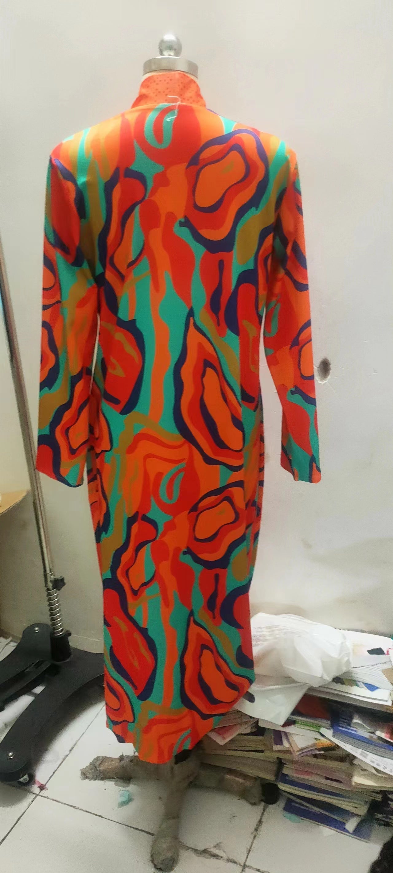 Printed Long Sleeve Cardigan Shawl