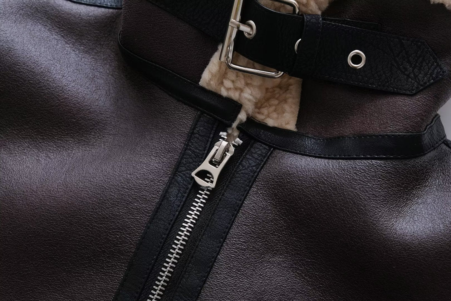 Faux Shearling Short Vest Jacket