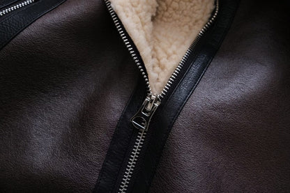 Faux Shearling Short Vest Jacket