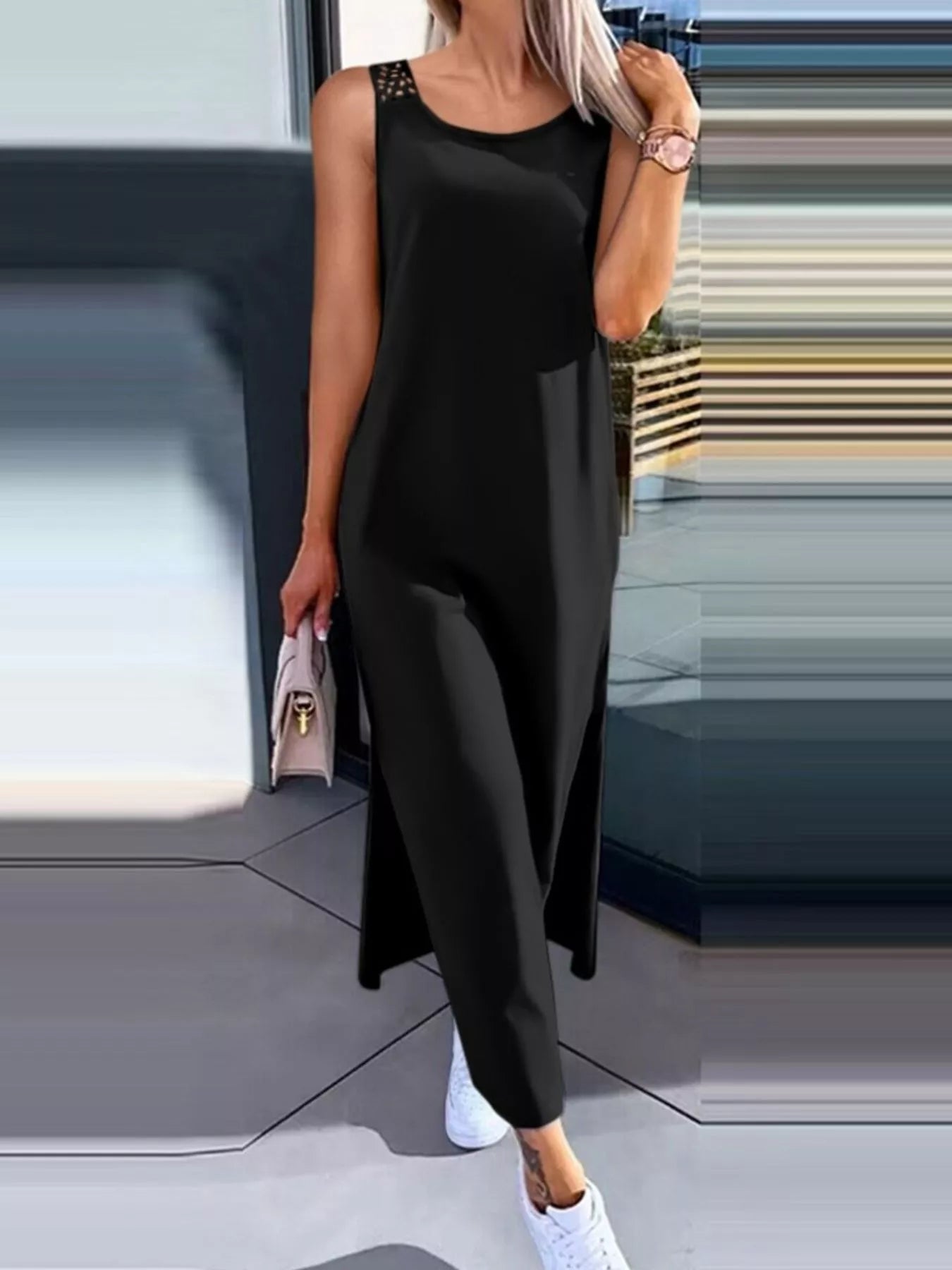 Side Slit Sleeveless Maxi Dress
