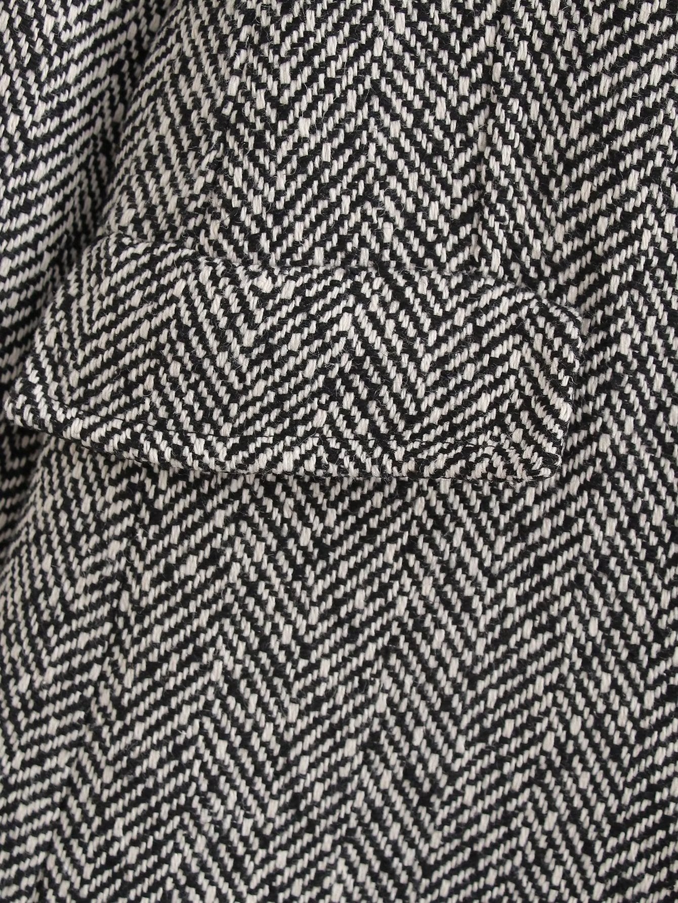 Herringbone Woolen Loose Coat