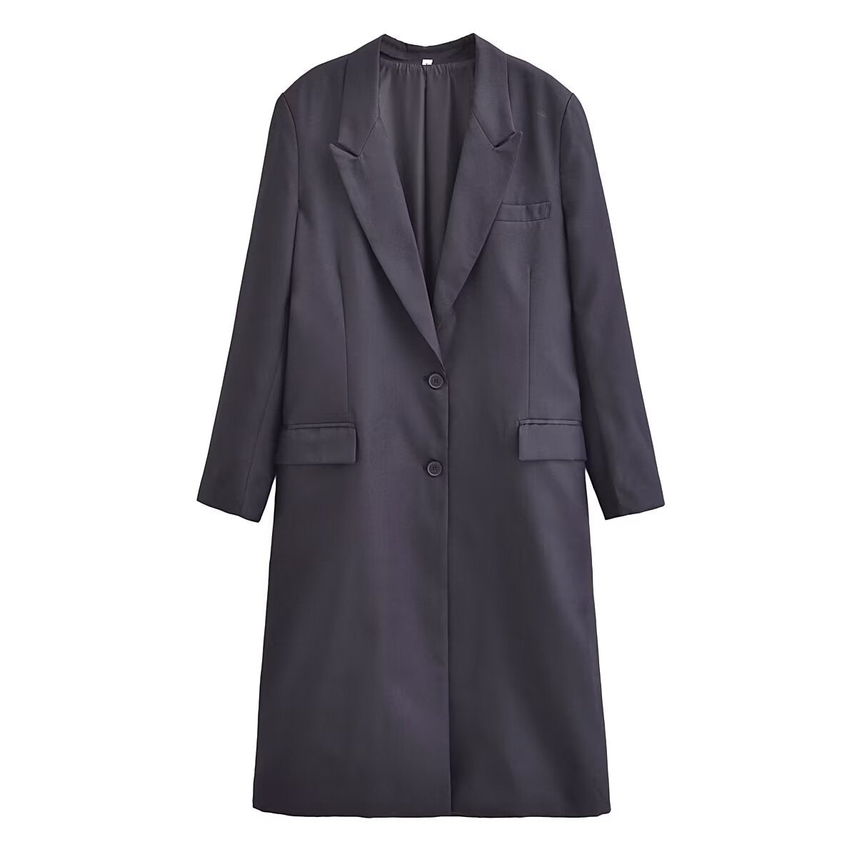 Blended Minimalist Overcoat Jacket