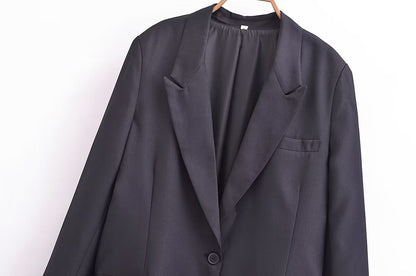 Blended Minimalist Overcoat Jacket