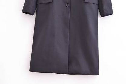 Blended Minimalist Overcoat Jacket