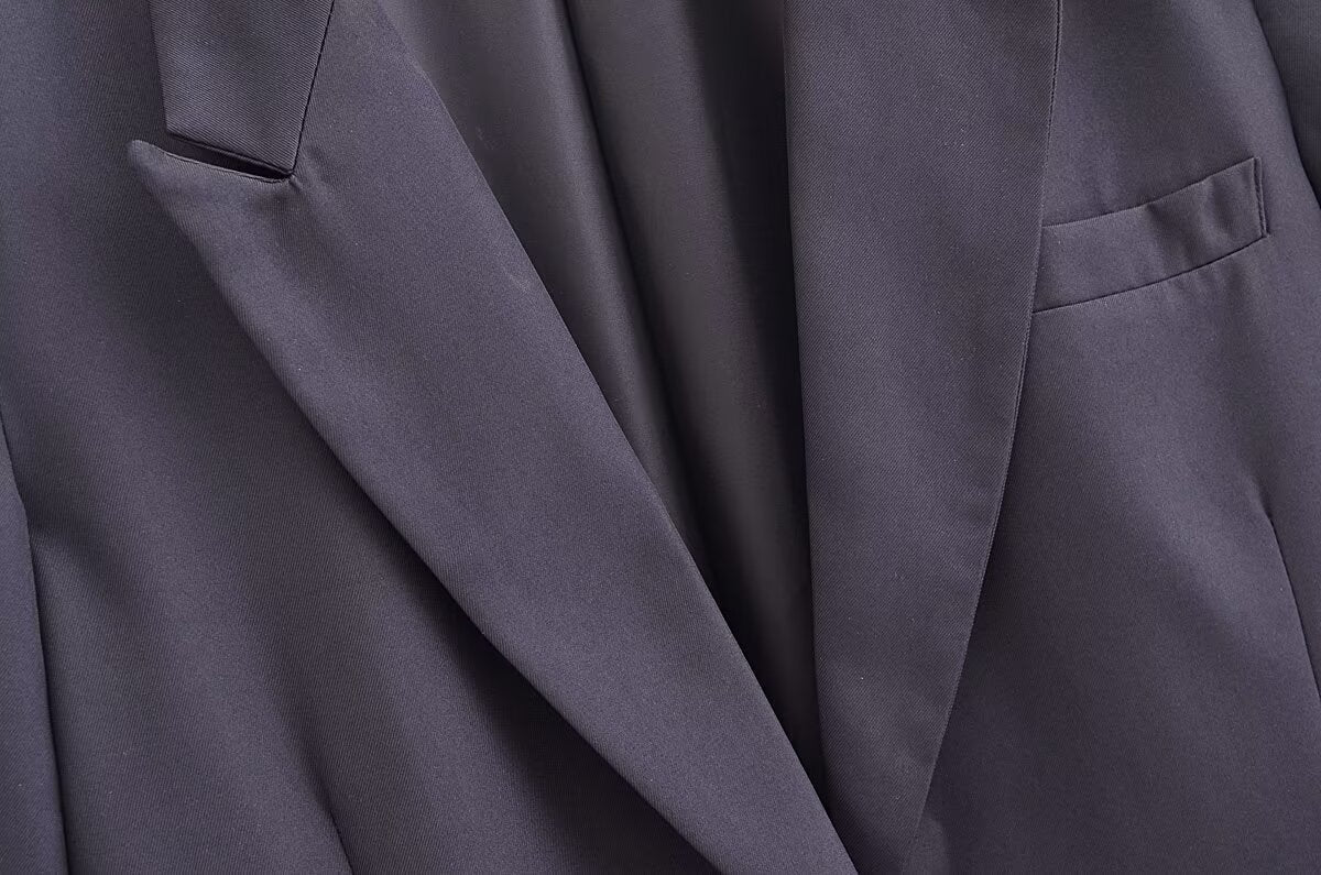 Blended Minimalist Overcoat Jacket