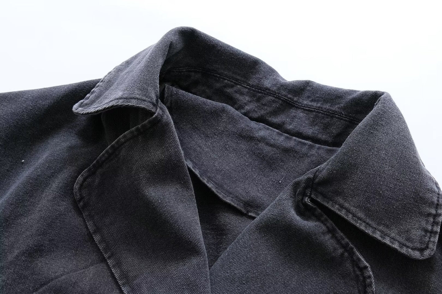 Denim Baggy Trench Coat