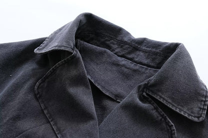 Denim Baggy Trench Coat
