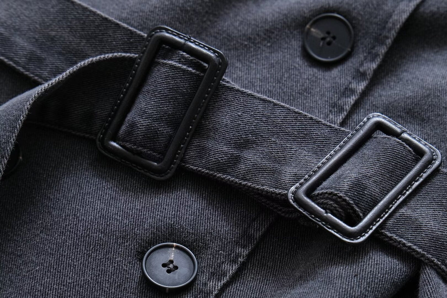 Denim Baggy Trench Coat