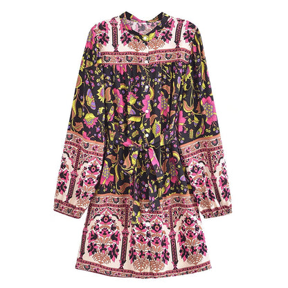 A Line Printed Maxi Dress