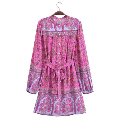 A Line Printed Maxi Dress