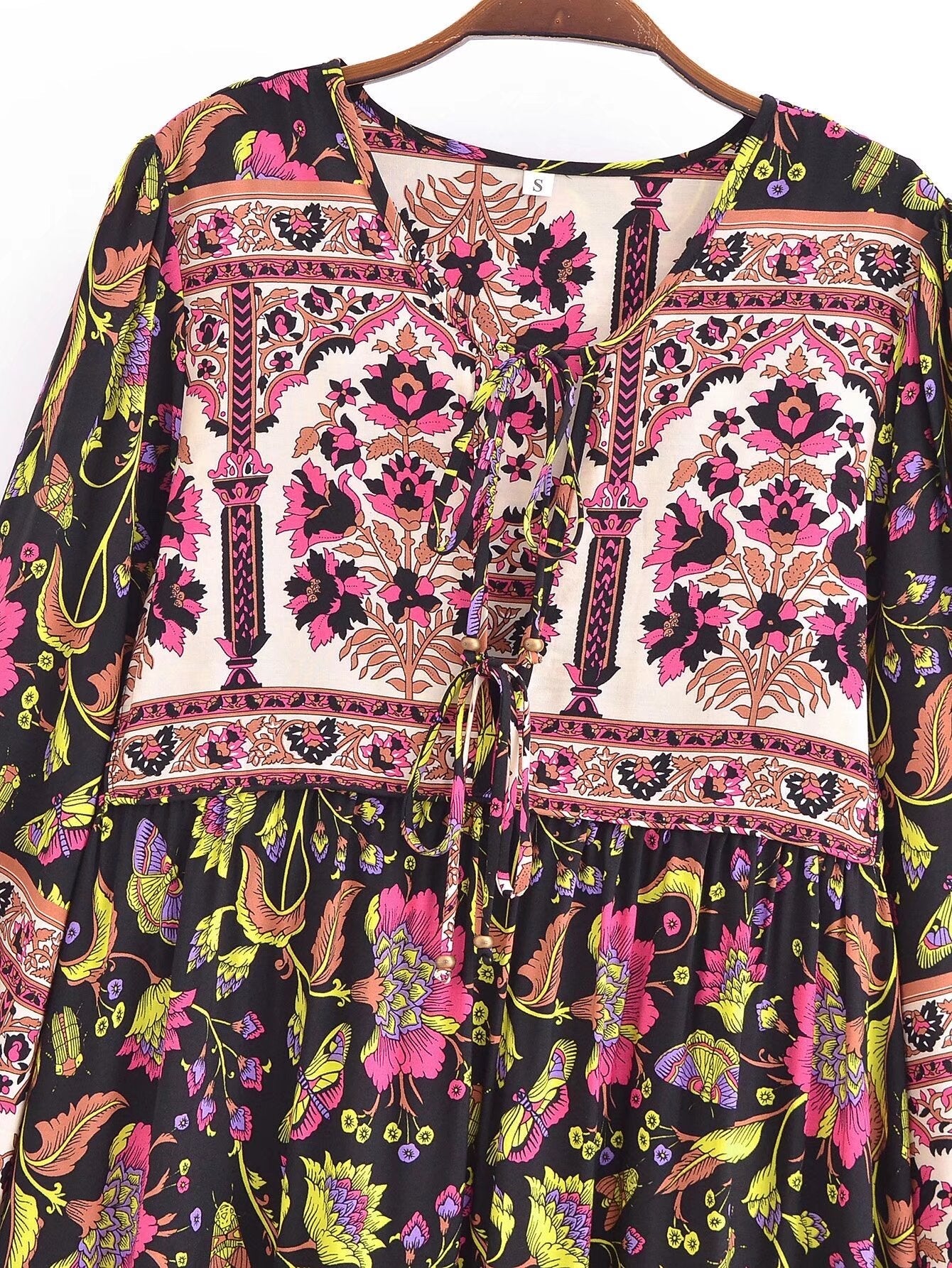 A Line Printed Maxi Dress