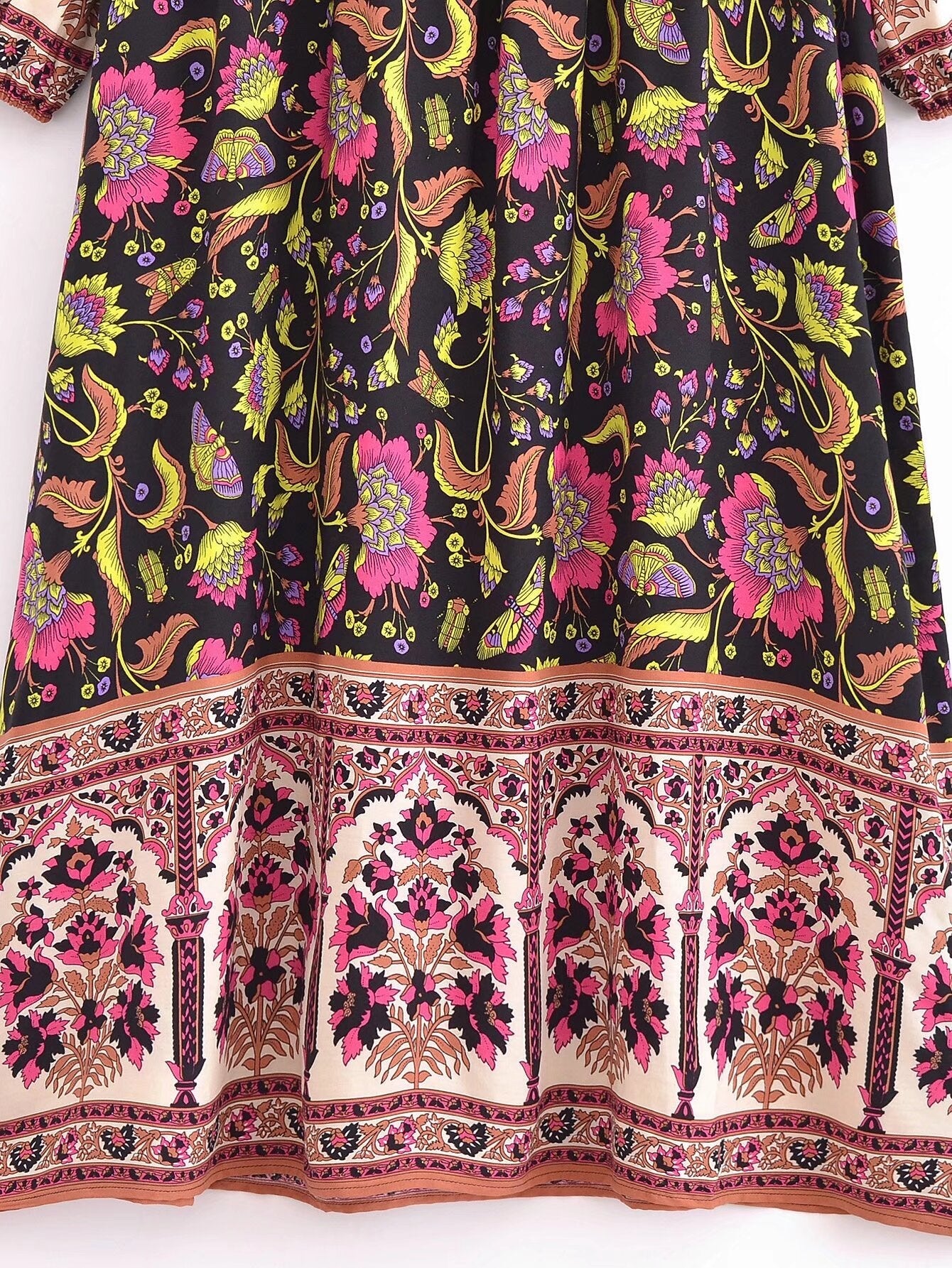 A Line Printed Maxi Dress