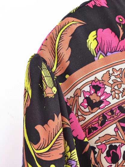 A Line Printed Maxi Dress