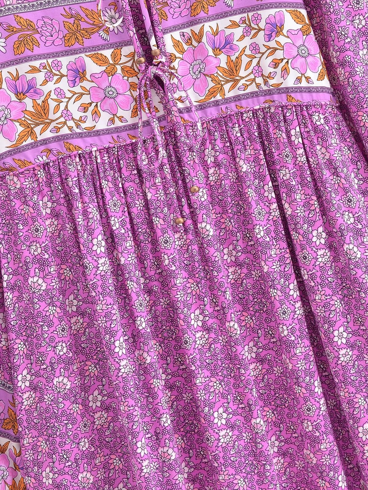 Yumi Tassel Long Sleeve Maxi Dress