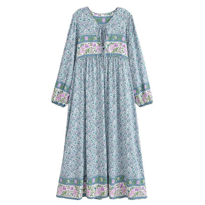 Yumi Tassel Long Sleeve Maxi Dress