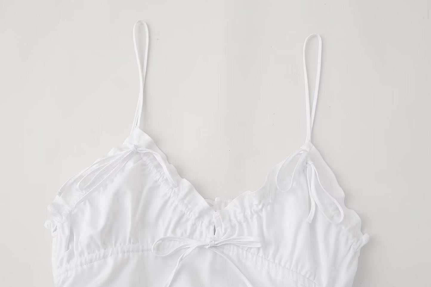 Pleated Fabric Trench Dress