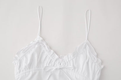 Pleated Fabric Trench Dress