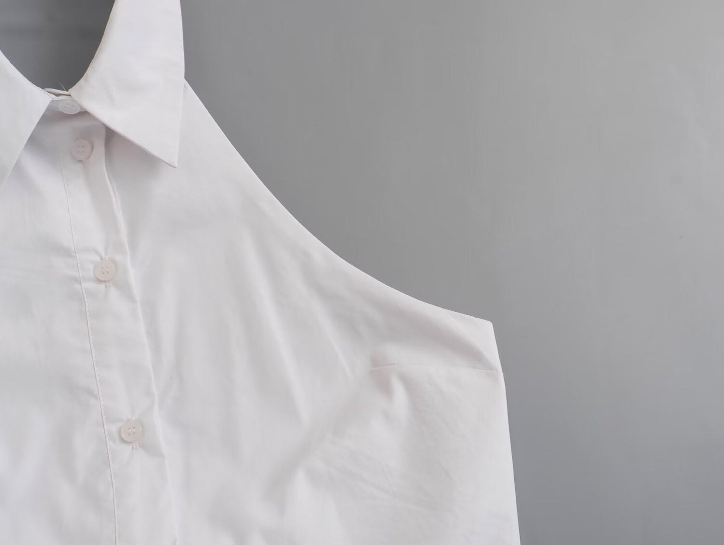 Hanging Collar Fabric Trench Coat Top