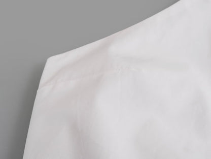 Hanging Collar Fabric Trench Coat Top