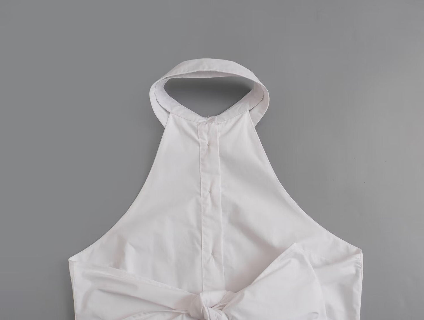 Hanging Collar Fabric Trench Coat Top