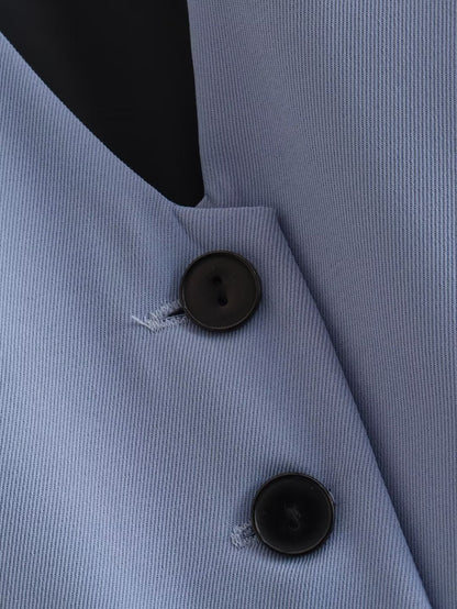 Retro Candy Color V-neck Vest Waistcoat