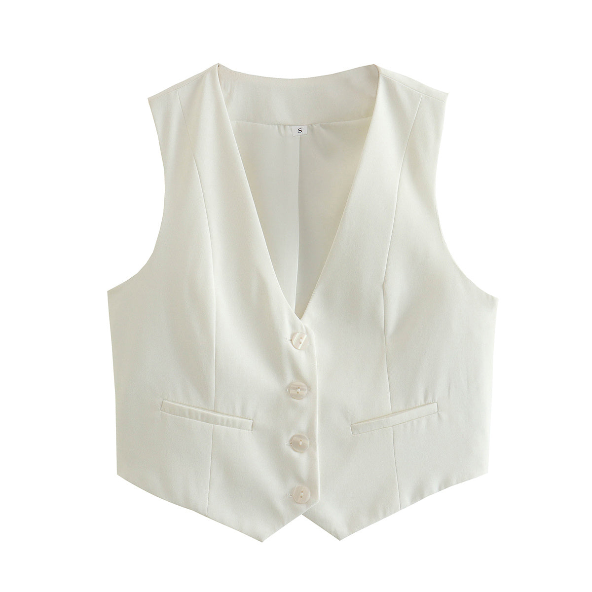 Retro Candy Color V-neck Vest Waistcoat