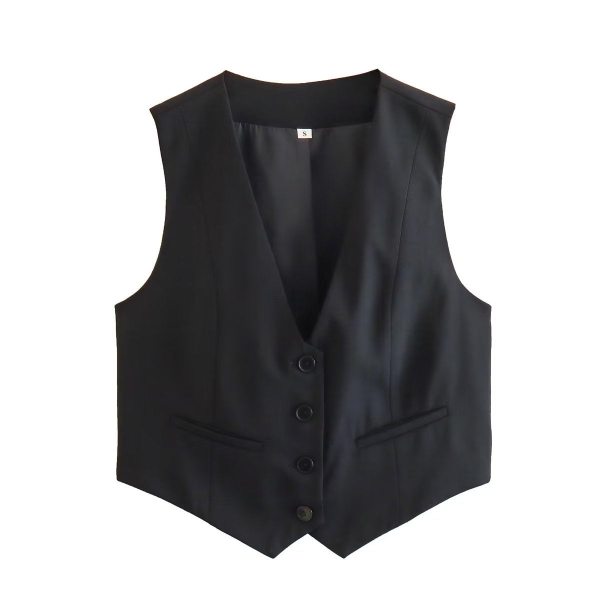 Retro Candy Color V-neck Vest Waistcoat