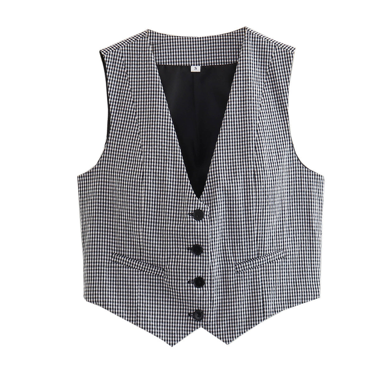 Retro Candy Color V-neck Vest Waistcoat