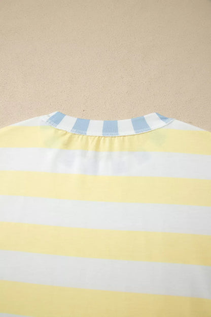 Striped Casual Half Sleeve Top
