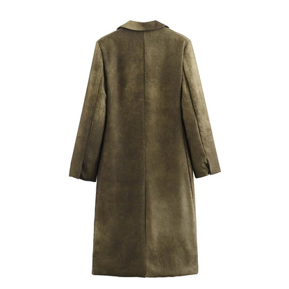 Linen Tie Dyed Long Sleeve Coat