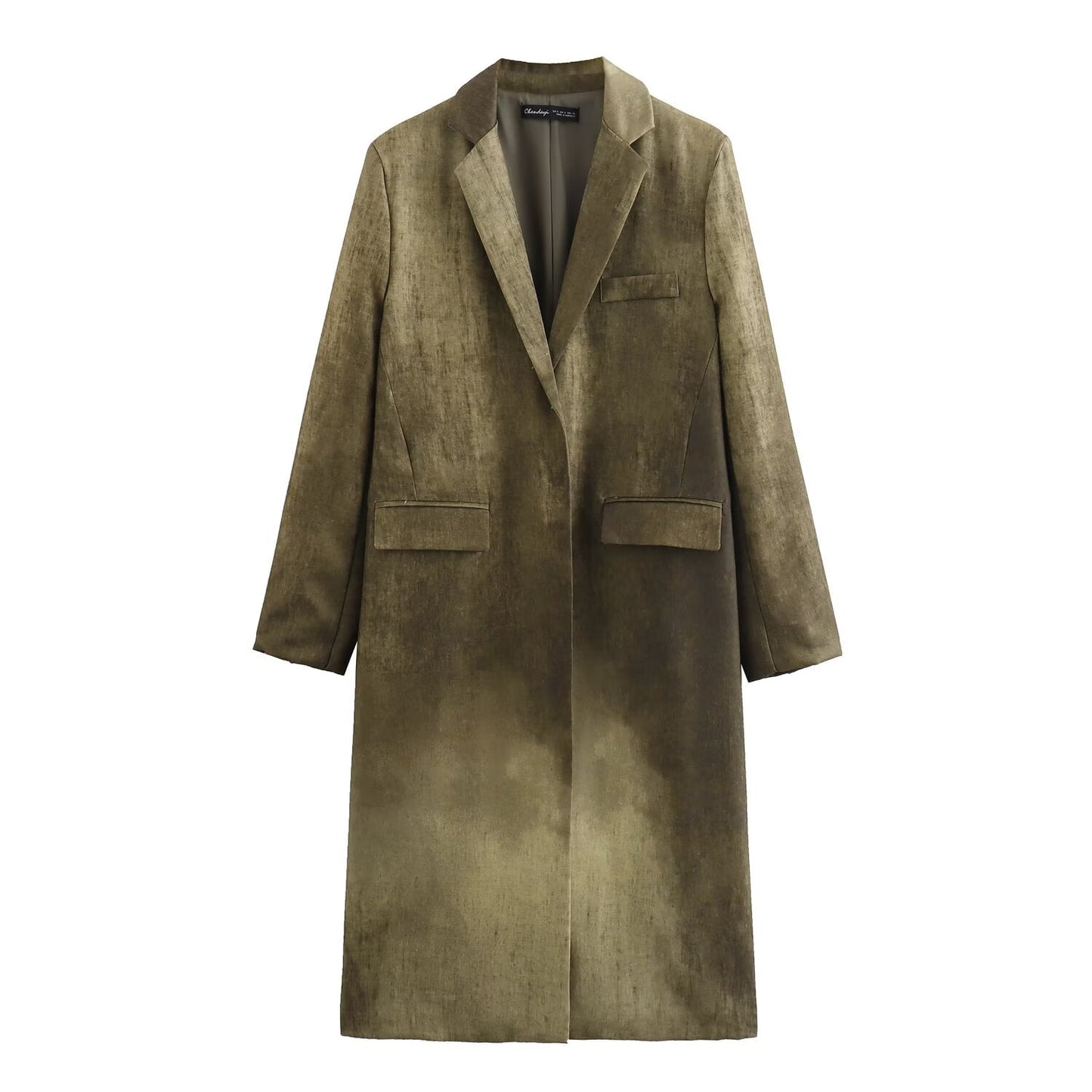 Linen Tie Dyed Long Sleeve Coat