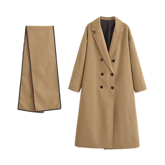 Long Sleeve Mid-Length Coat