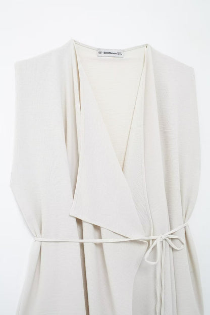 Belted Vertical Street Vest