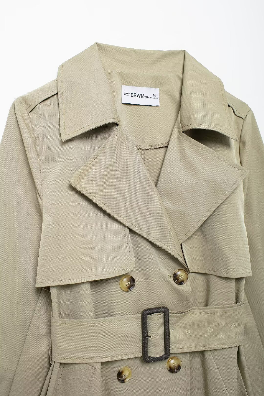 Elegant Double Breasted Trench Coat