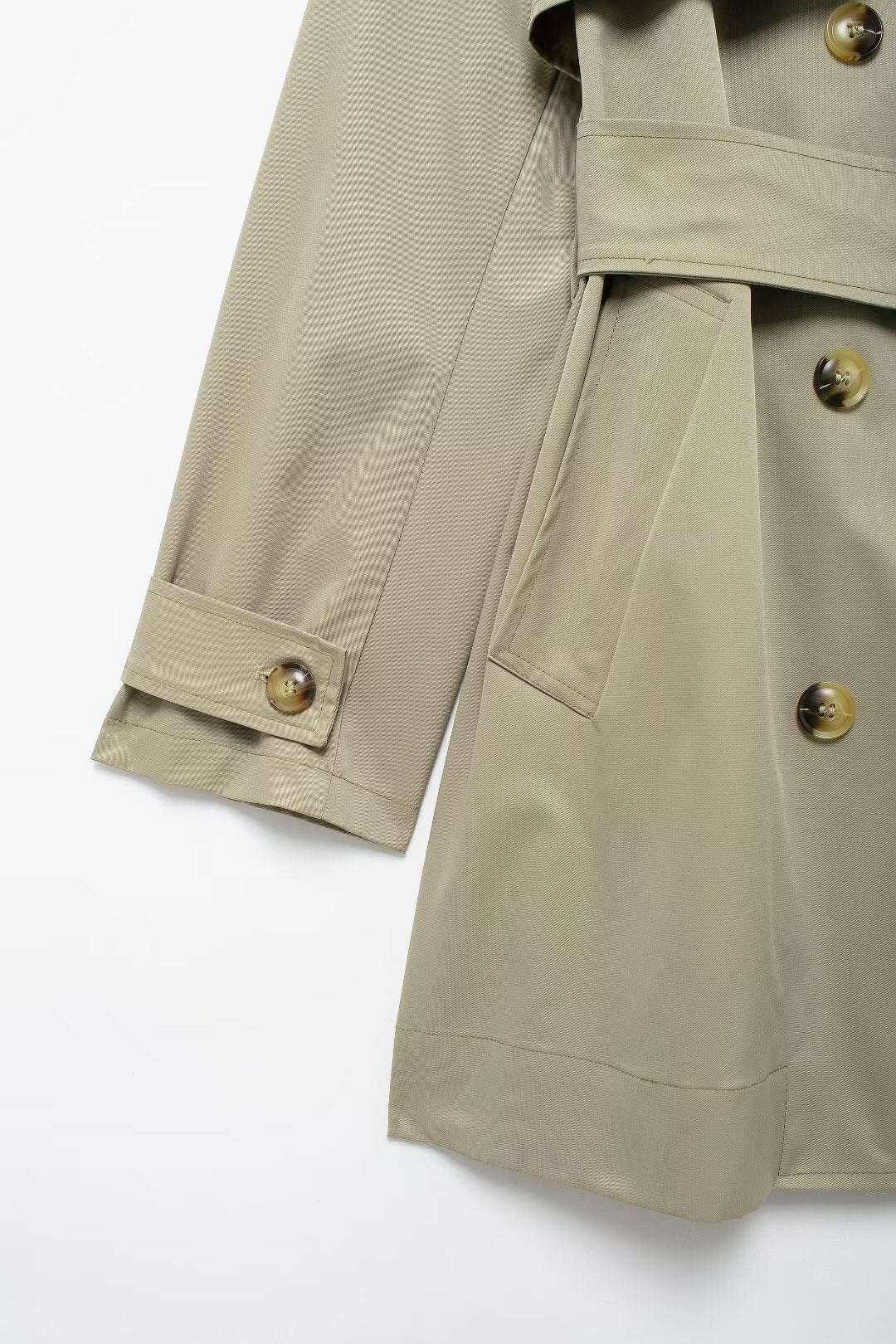 Elegant Double Breasted Trench Coat