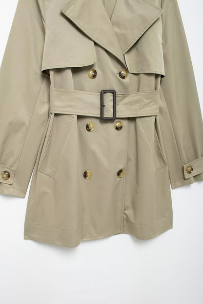 Elegant Double Breasted Trench Coat