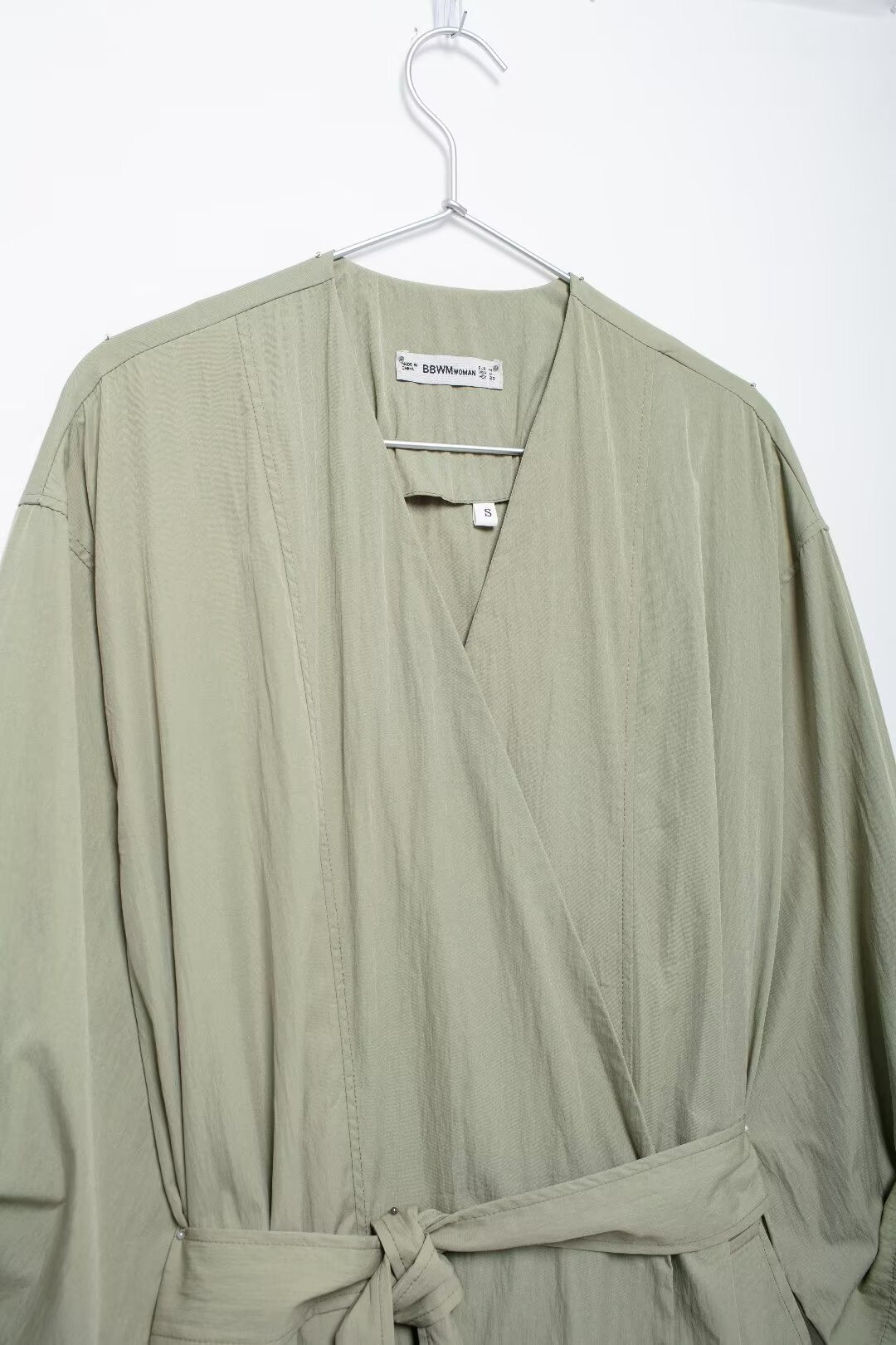 V Neck Lace Up Trench Coat