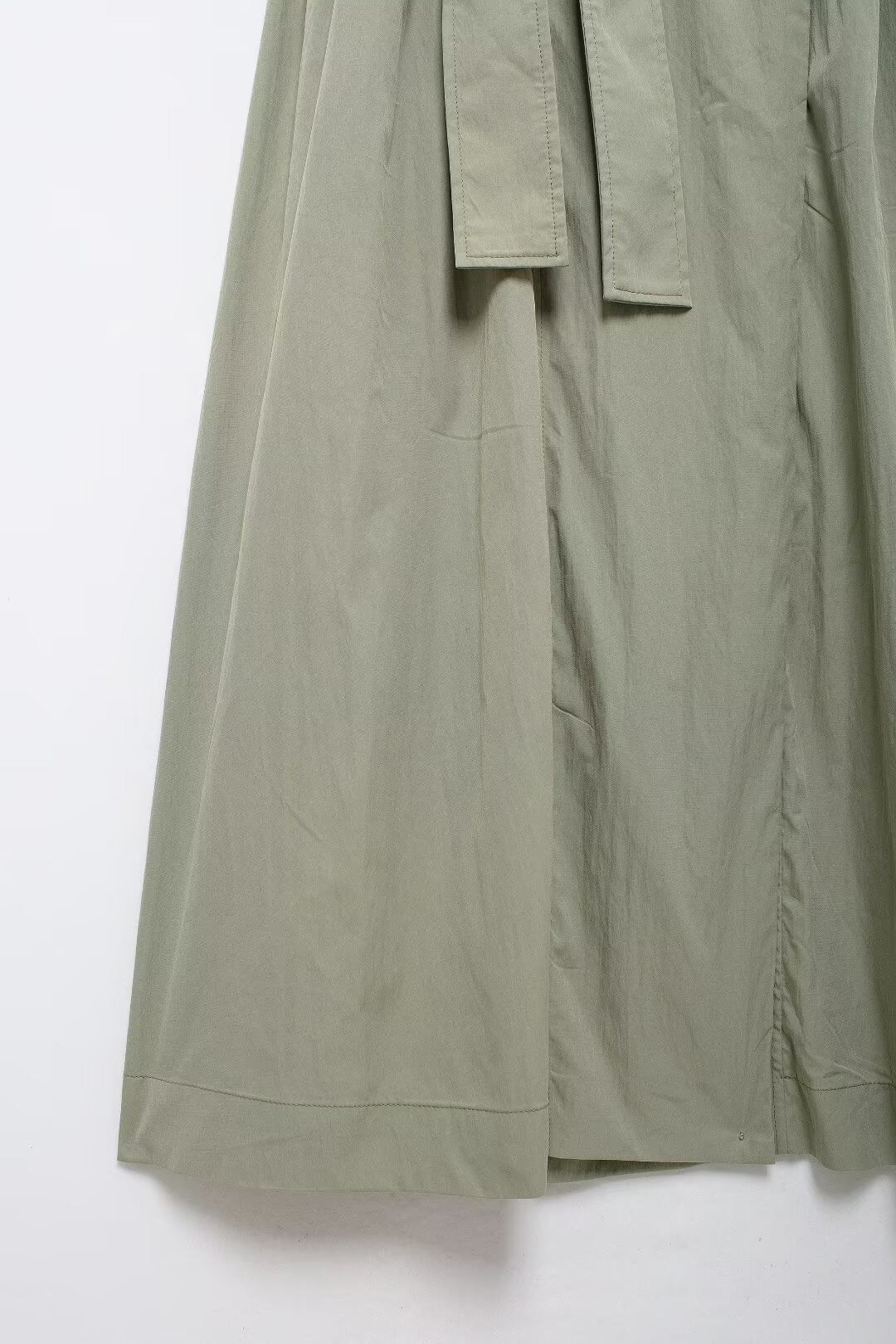 V Neck Lace Up Trench Coat