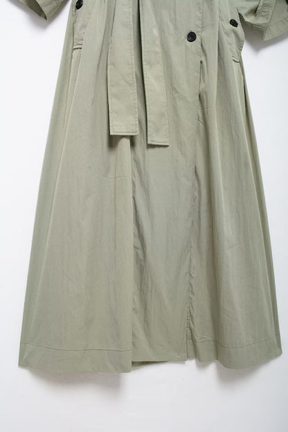 V Neck Lace Up Trench Coat