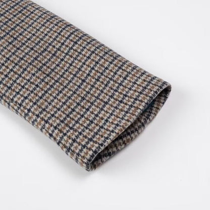 Checked Woolen Slim Coat