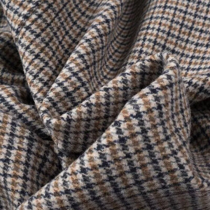 Checked Woolen Slim Coat