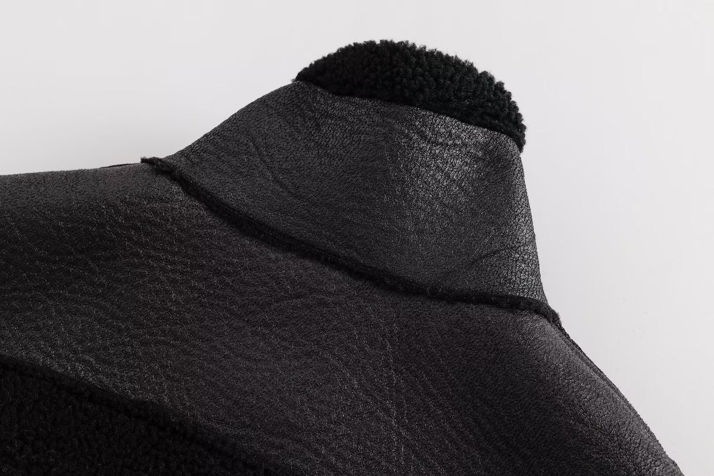 Faux Shearling Lamb Wool Vest Jacket