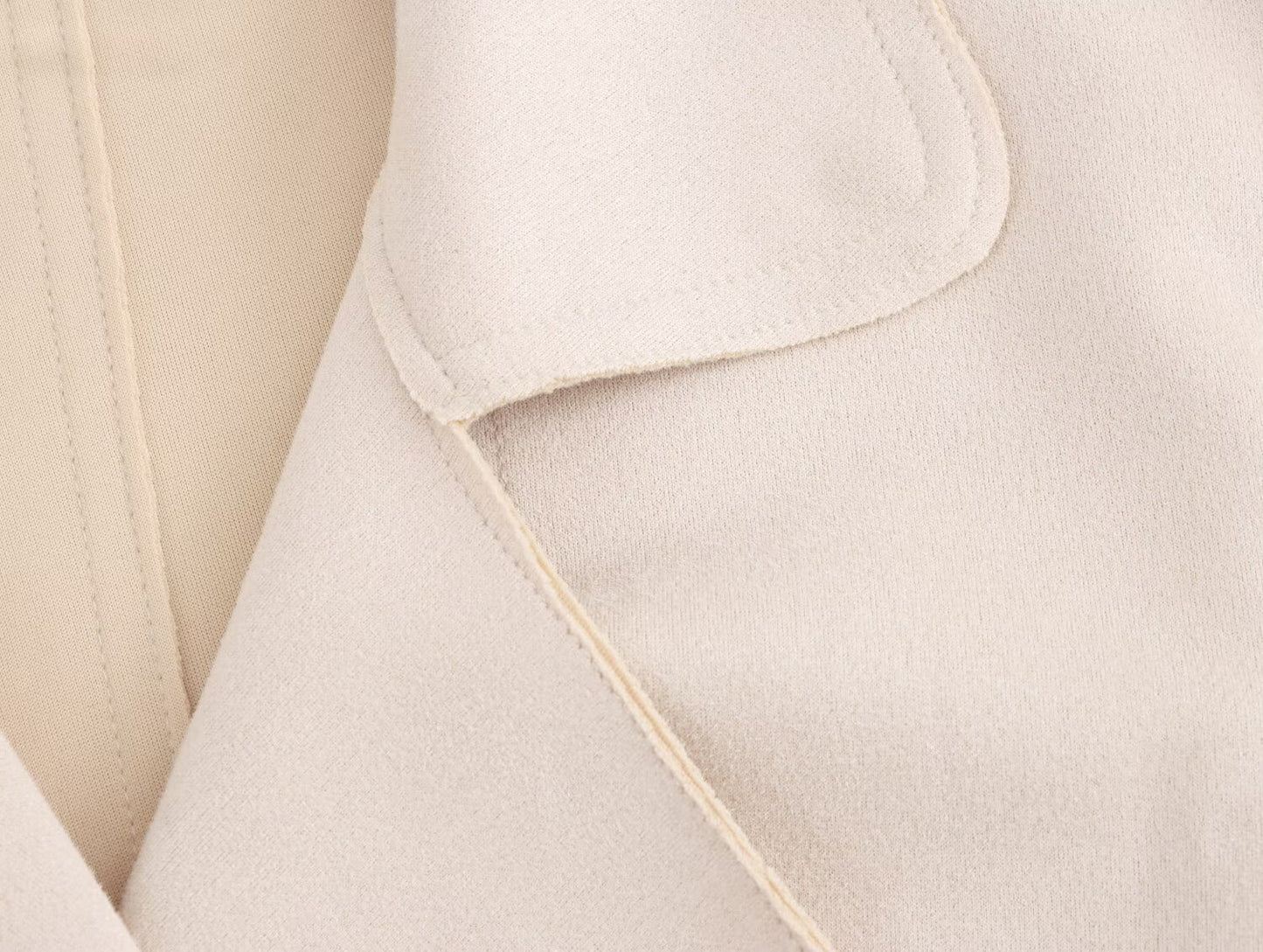 Suede Texture Effect Trench Coat